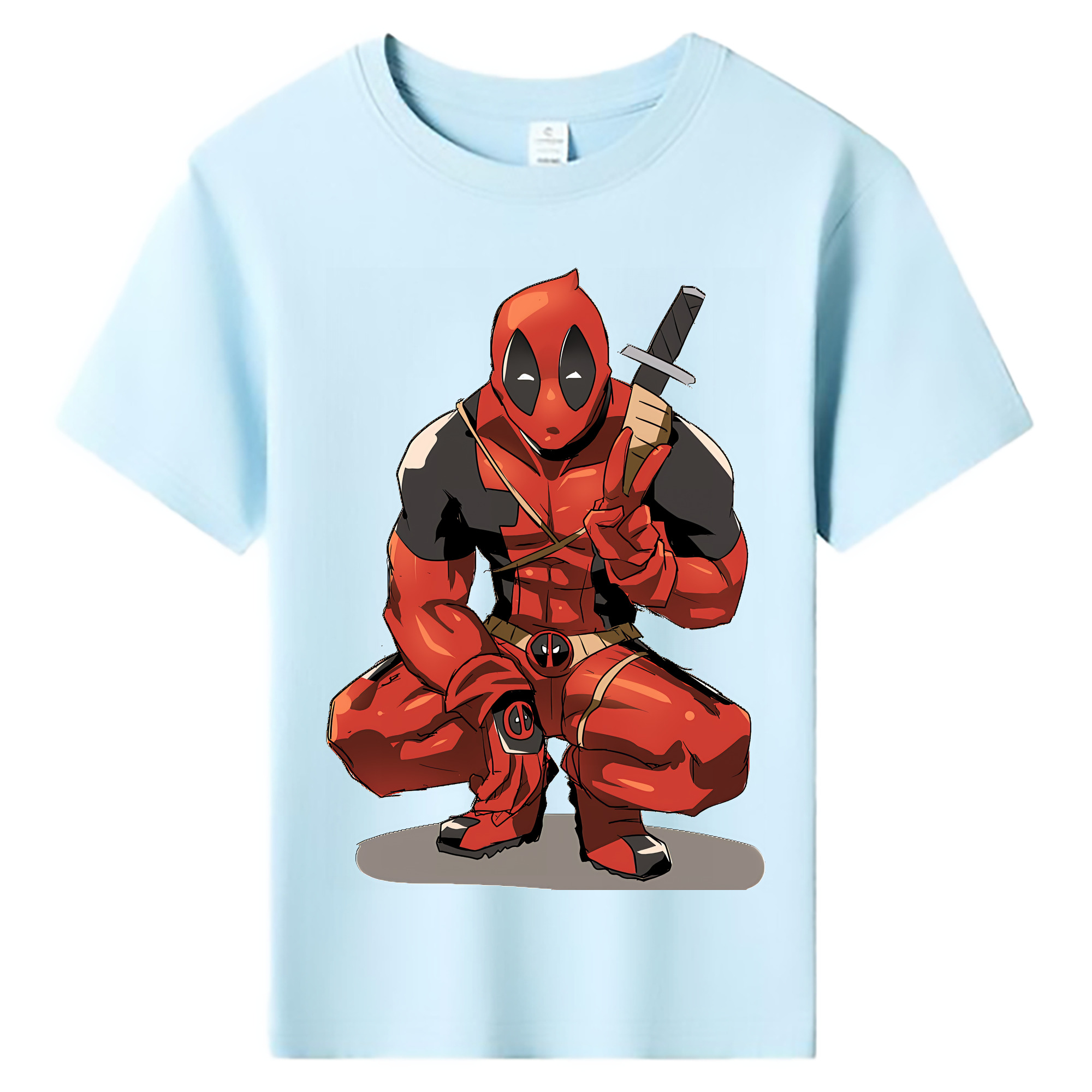 （画像用） Deadpool デッドプール 綿100％キッズTシャツ（フロントプリント）